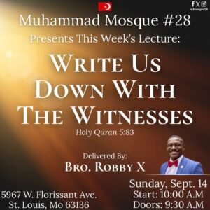 Student In The Ministry Brother Robby X Write Us Down With The Witnesses September 14th 2025 MP3