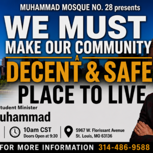 Student Minister Nuri Muhammad WE MUST MAKE OUR COMMUNITY A DECENT & SAFE PLACE TO LIVE July 19th 2026 MP4