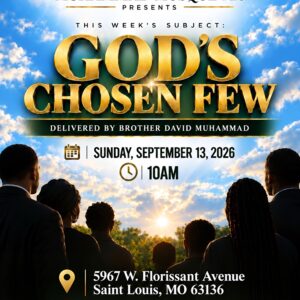 Student In The Ministry David Muhammad GOD'S CHOSEN FEW September 13th 2026 MP3